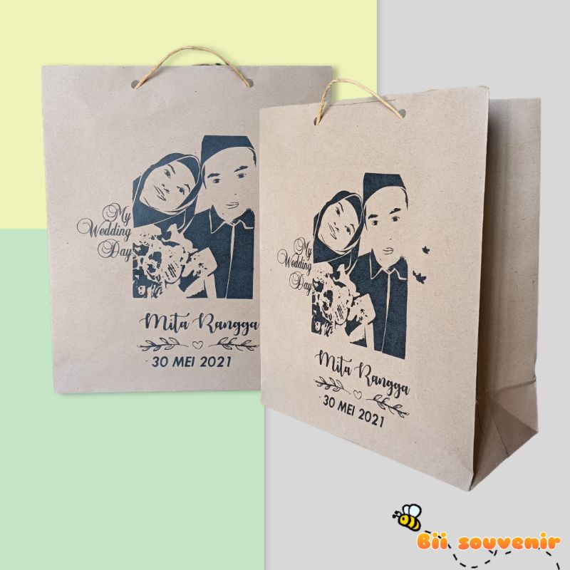 

PAPER BAG CUSTOM COKLAT,TAS KERTAS WARNA COKLAT UKURAN 9X20X24