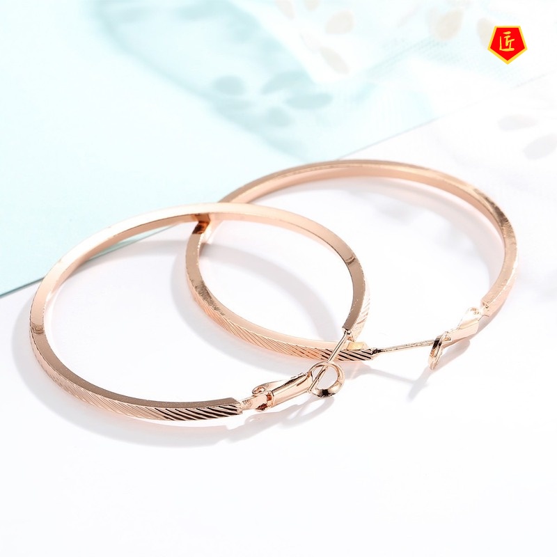 [Ready Stock]Women's Simple Fashion Circle Earrings