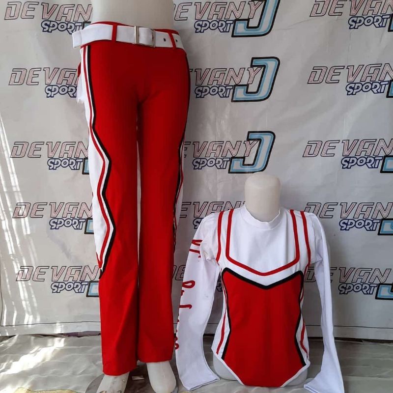 set baju senam merah putih