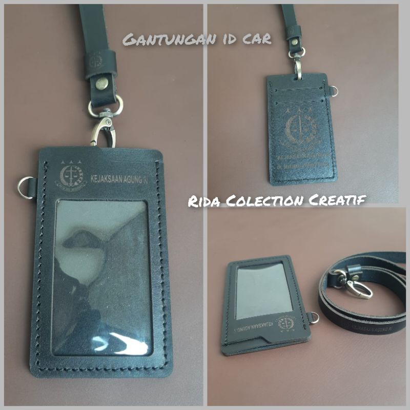 

Name tag kulit id card holder lucu costum