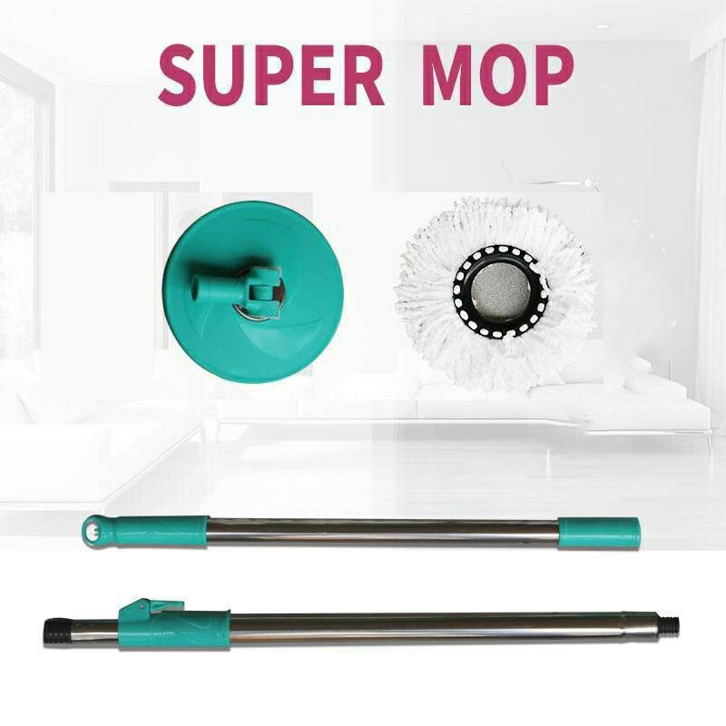 TONGKAT PEL  SET ALAT PEL LANTAI SPIN MOP FREE KAIN PEL TONGKAT GAGANG SAPU LAP ULTRA MOP