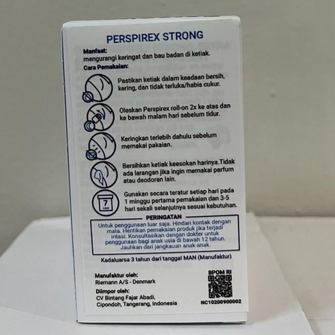 Perspirex Strong Antiperspirant Roll On - 20ml