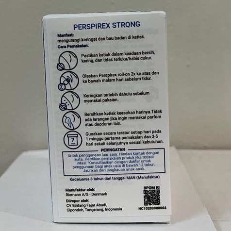 Perspirex Strong Antiperspirant Roll On - 20ml