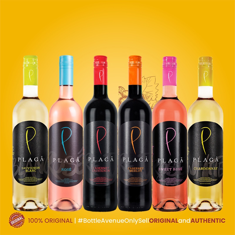 Jual Plaga Wine Semua Variant Red Wine / White White / Rose Wine / Moscato Wine 750 ml Shopee