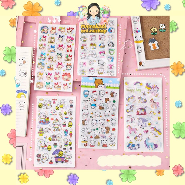 

Sticker DIY 1 set isi 6 lembar lucu cute dekorasi bullet journal hiasan scrapbook MK1157