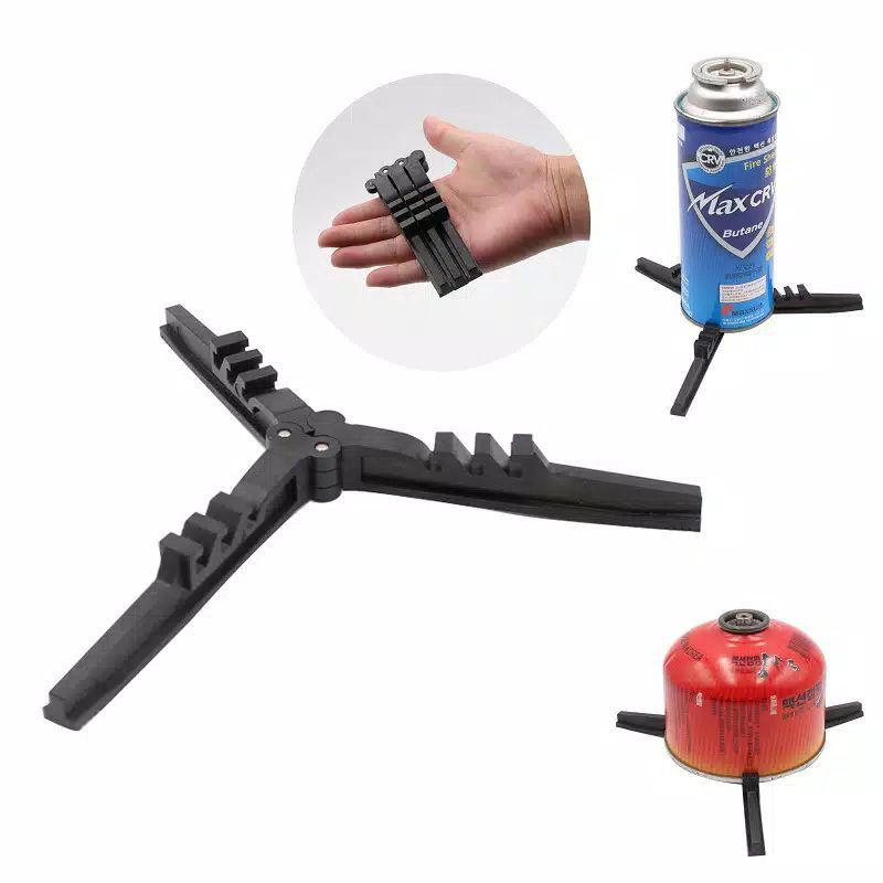 Holder canister bracket stand tabung gas kompor Ultralight camping