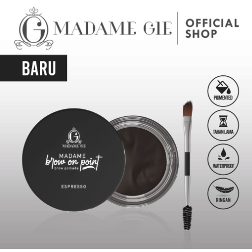 MADAME GIE BROW ON POINT - EYEBROW MAKE UP POMADE WATERPROOF