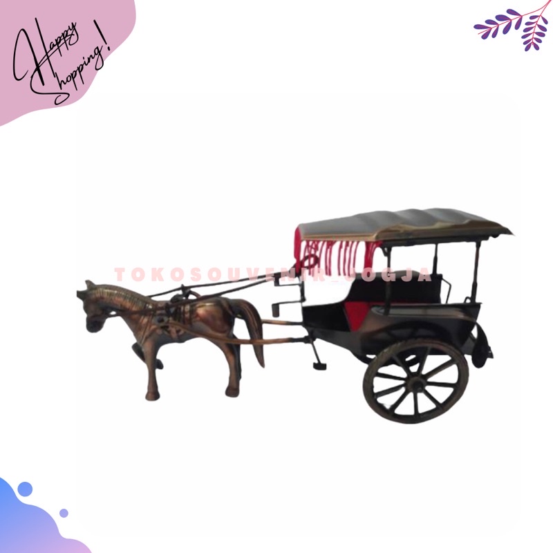 Pajangan Miniatur Mainan Anak Delman Besi