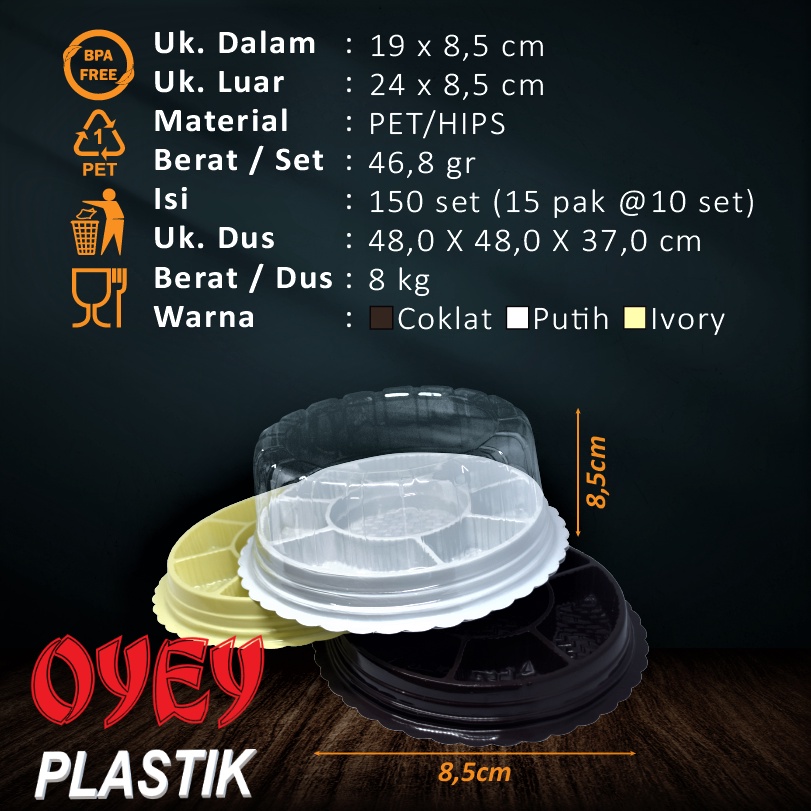 (Isi 10) Mika CT 20 Sekat - mika tumpeng mini