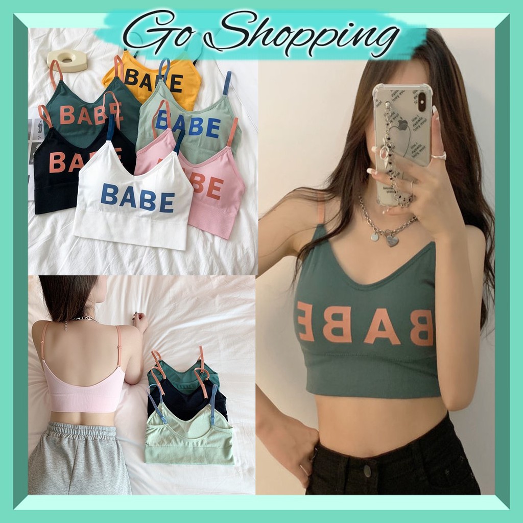 GO! BR508 BH SPORT BRA BABE GYM OLAHRAGA PUSH UP WANITA TANPA KAWAT ELASTIS FASHION SEXY IMPORT