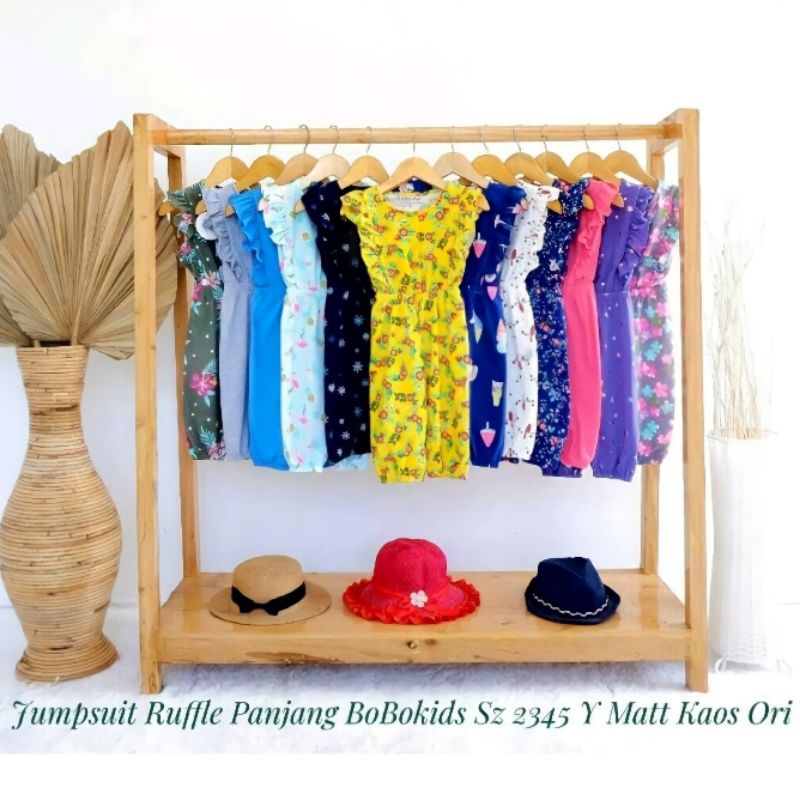 Jumpsuit Anak Perempuan Bobokids Ruffle Usia 1 - 3 Tahun Bisa Pilih Motif