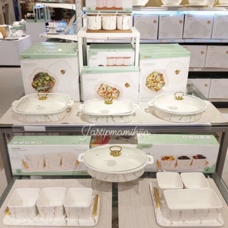 Jual WADAH SAJI MARBLE KERAMIK APPETITE INFORMA MEWAH / SERVING SET
