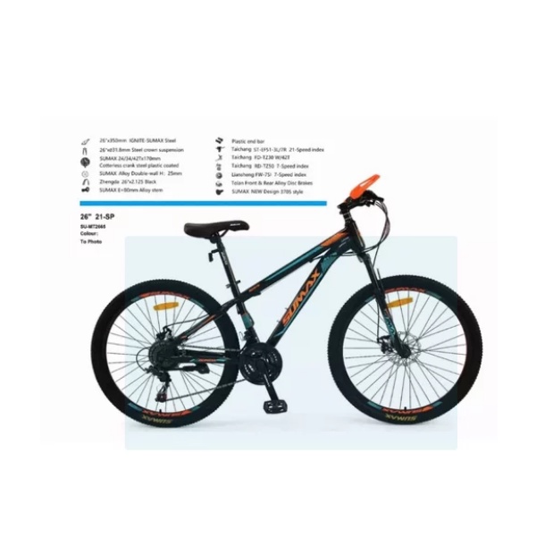 SEPEDA GUNUNG 24 dan 26 inch MTB SUMAX 65 KN MURAH