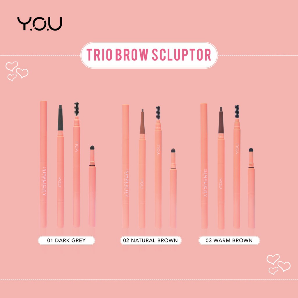 YOU The Simplicity Trio Brow Sculptor Eyebrow Pencil