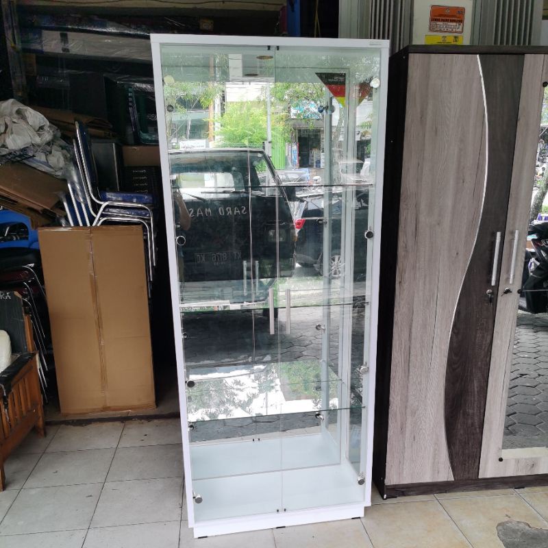 lemari hias 2 pintu cermin