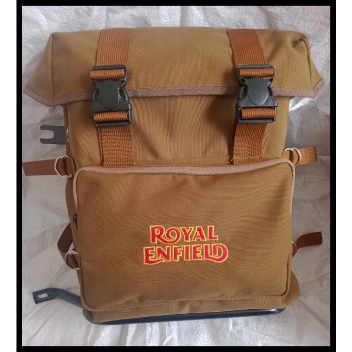 Bag Canvas - Tas Sidebag Canvas Carlito Royal Enfield