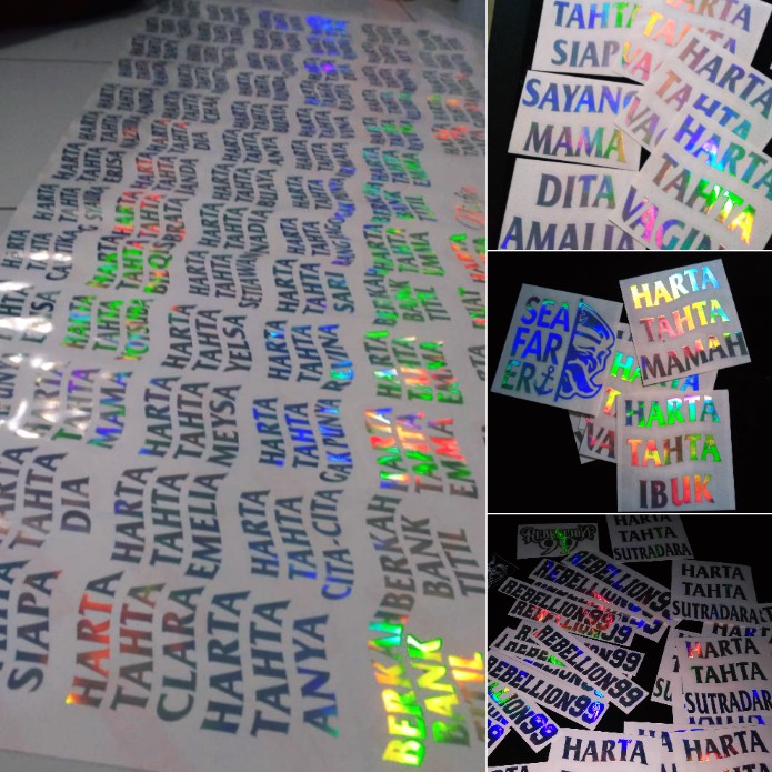 

STICKER HARTA TAHTA HOLOGRAM CUSTOM