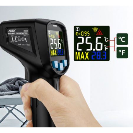 Digital Infrared Thermometer -50~600C Laser Termometer Gun Industrial Mestek IR03B