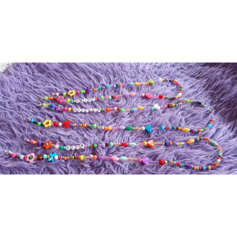 kalung masker gempi / tali masker anak dengan nama