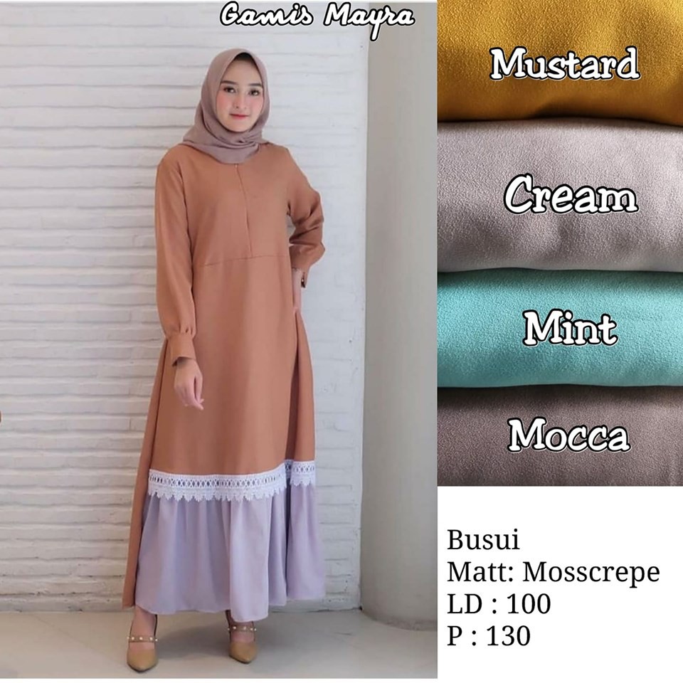 GAMIS MAYRA - GAMIS BUSANA MUSLIM - GAMIS MURAH BERKUALTIAS - BUSANA MUSLIM SYAR I