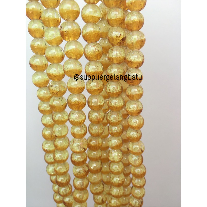 kristal GID YELLOW 10mm glow in the dark fosfor KUNING premium crystal aksesoris fashionita model