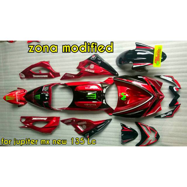 Bodi Custom New Jupiter Mx 135 Semi Full Set Shopee Indonesia