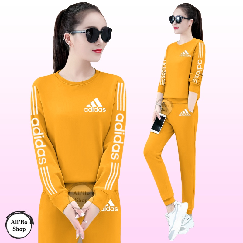 Baju Setelan Olahraga Senam Training Wanita Stelan Wanita Lengan Panjang ADDS Ukuran L XL XXL XXXL JUMBO ARS 00038