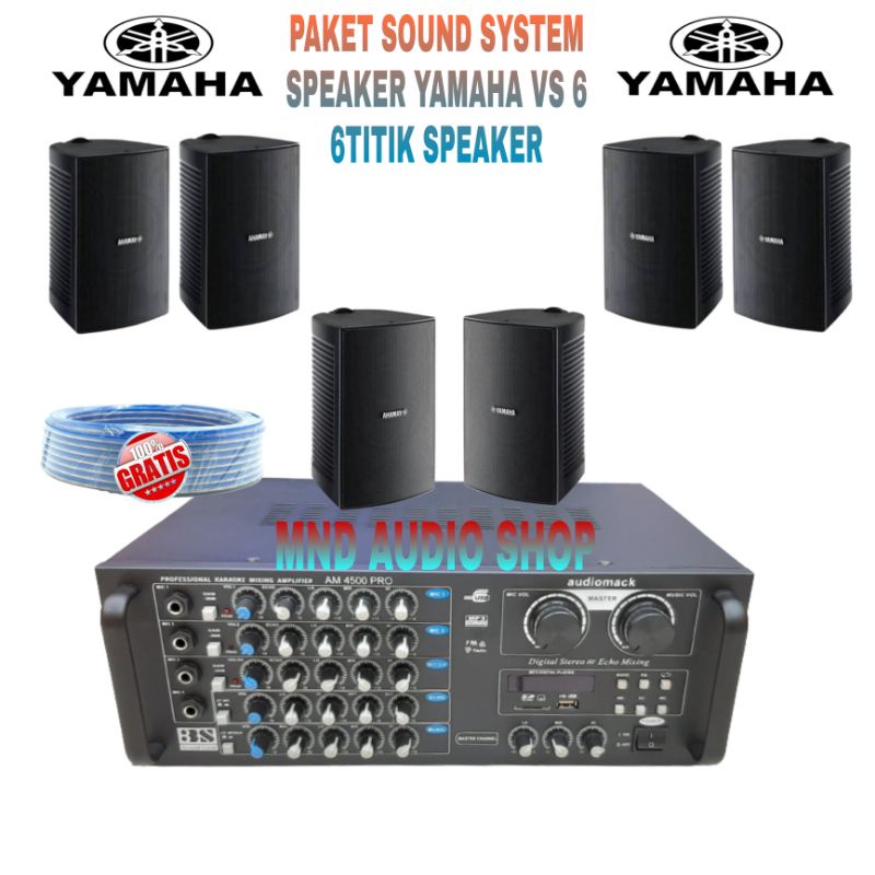 paket sound system cafe resto speaker yamaha vs 6 /6titik