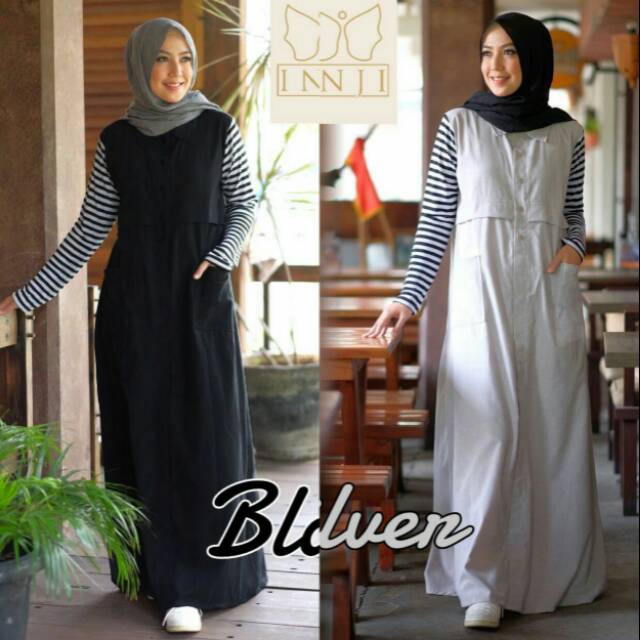 ALYA Dress by INJI | Gamis Dress Hijabers Branded Cantik Modis Trendy Kekinian