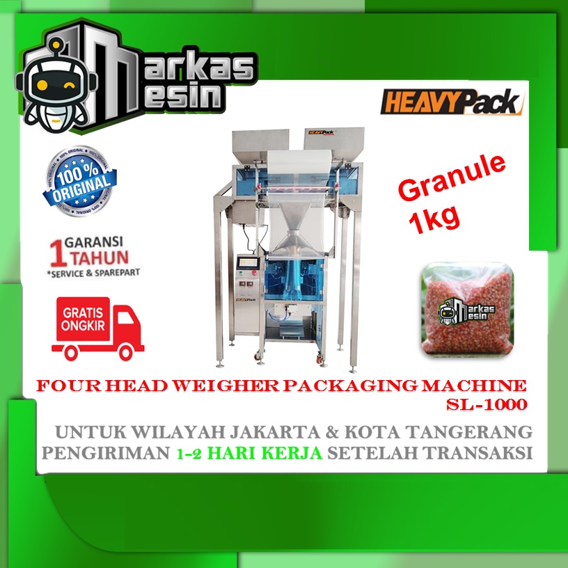 Jual Mesin Packing Kemas Sachet Bag 1kg Otomatis Granule Sl 1000