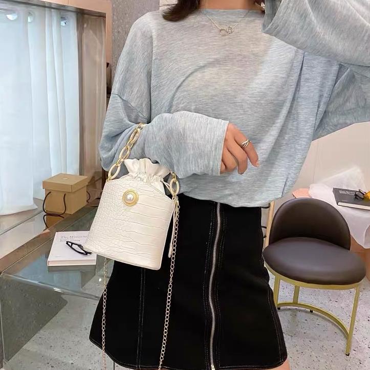 LADIESBAG - TAS SERUT SLINGBAG SELEMPANG TABUNG WANITA RANTAI HANDBAG CEWEK IMPORT FASHION LB - 268