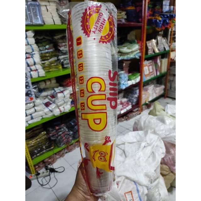 Gelas Cup Plastik 10 oz 12 oz 14 oz 16 oz tebal