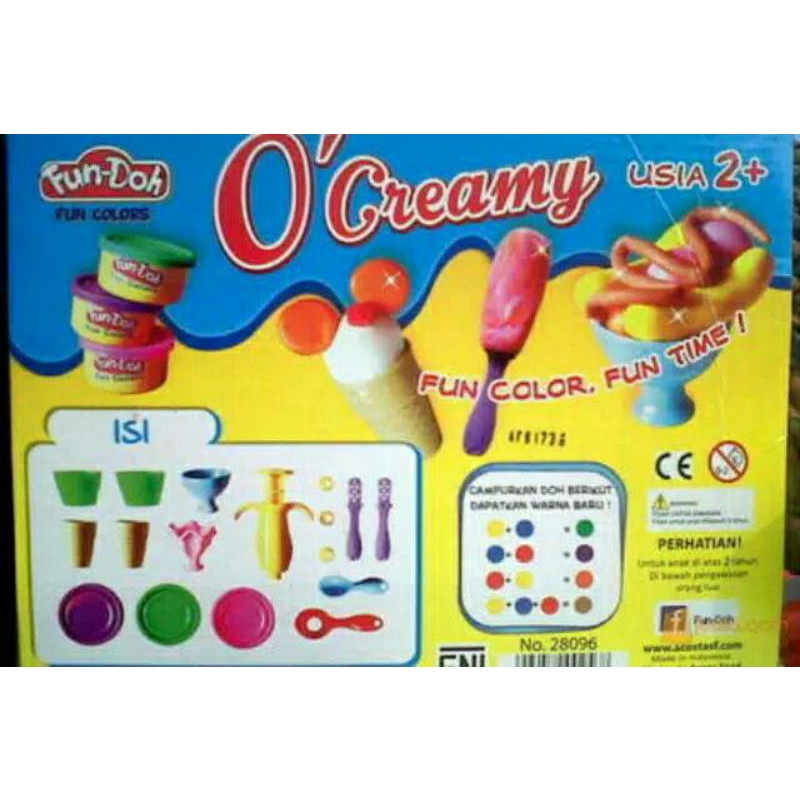 FUN DOH O CREAMY ICE CREAM / FUNDOH OCREAMY ES KRIM LILIN MAINAN ANAK KADO