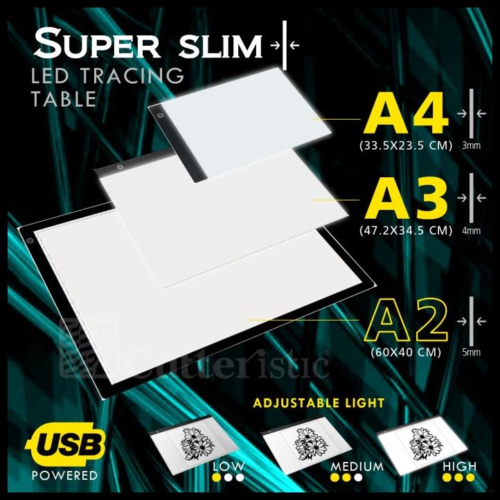 

TERBARUU!! Tracing Board LED A4 A3, Papan Jiplak Light Pad Gambar Drawing PROMO