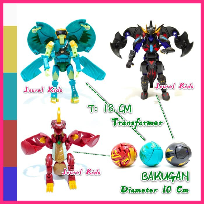 Mainan Bakugan Ball Egg Transformer Dragon Hero Action Figure