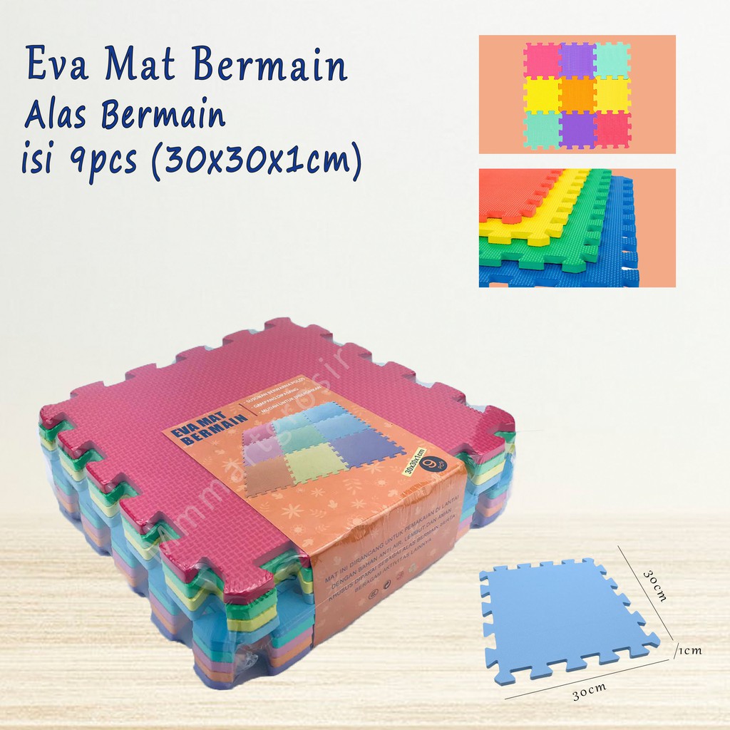 Eva Mat Bermain / Alas Lantai / Alas Bermain / 30*30*1cm / 9pcs