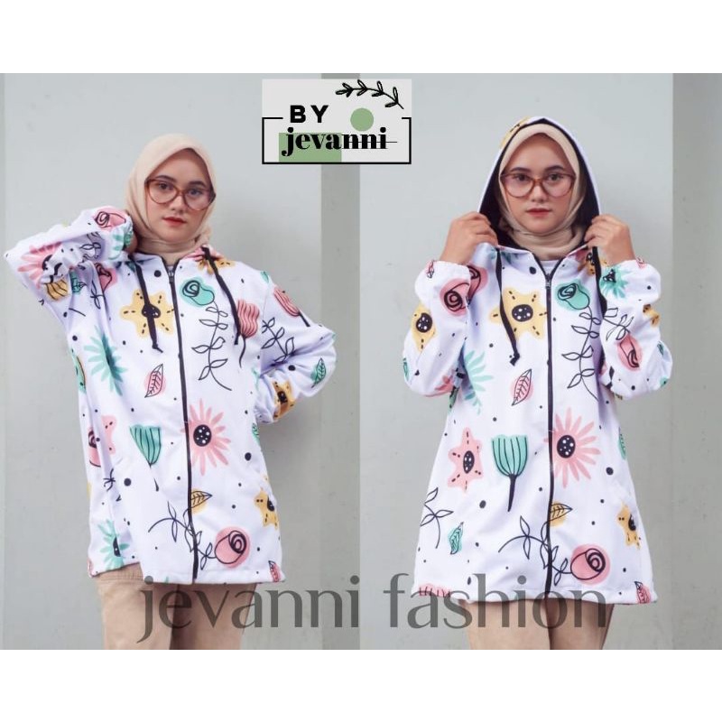 JAKET WANITA HOODIE FULL PRINT SUBLIMASI // JACKET WANITA FASHION OOTD // JAKET LOTTO ELVANA BY JEVANNI