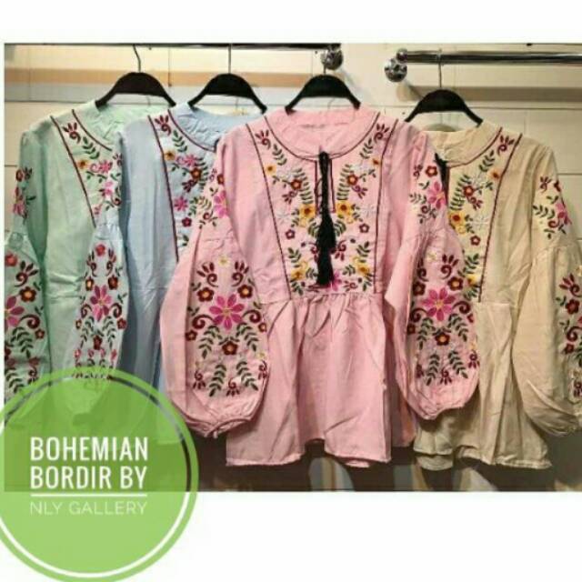 Bohemian top bordir