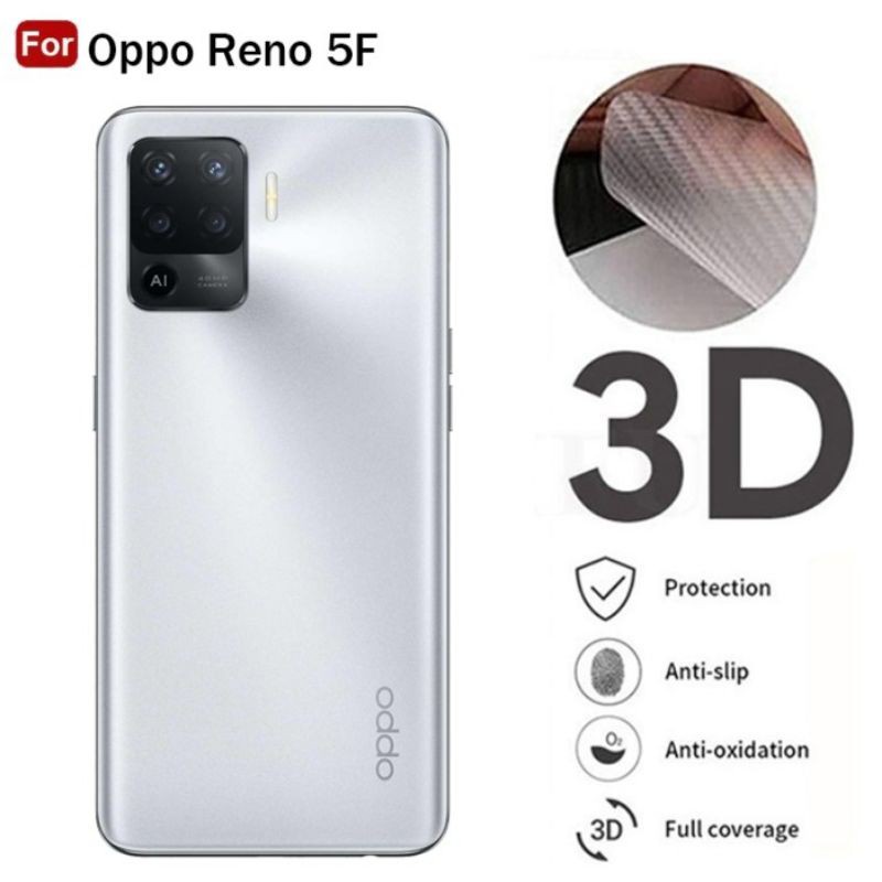 Back Skin Carbon Oppo Reno 5F - Skin Carbon Oppo Reno 5F