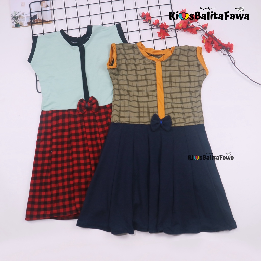 Dress Lala uk. 7-8 th / Baju Dress Anak Perempuan Cewek  Yukensi Dress Batik Murah