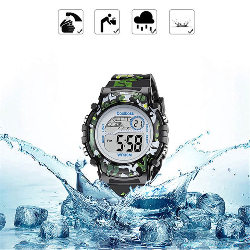 Jam Tangan Pria Olahraga Digital Tahan Air LED Digital Watch Children Boy Girl Waterproof Gift Watches