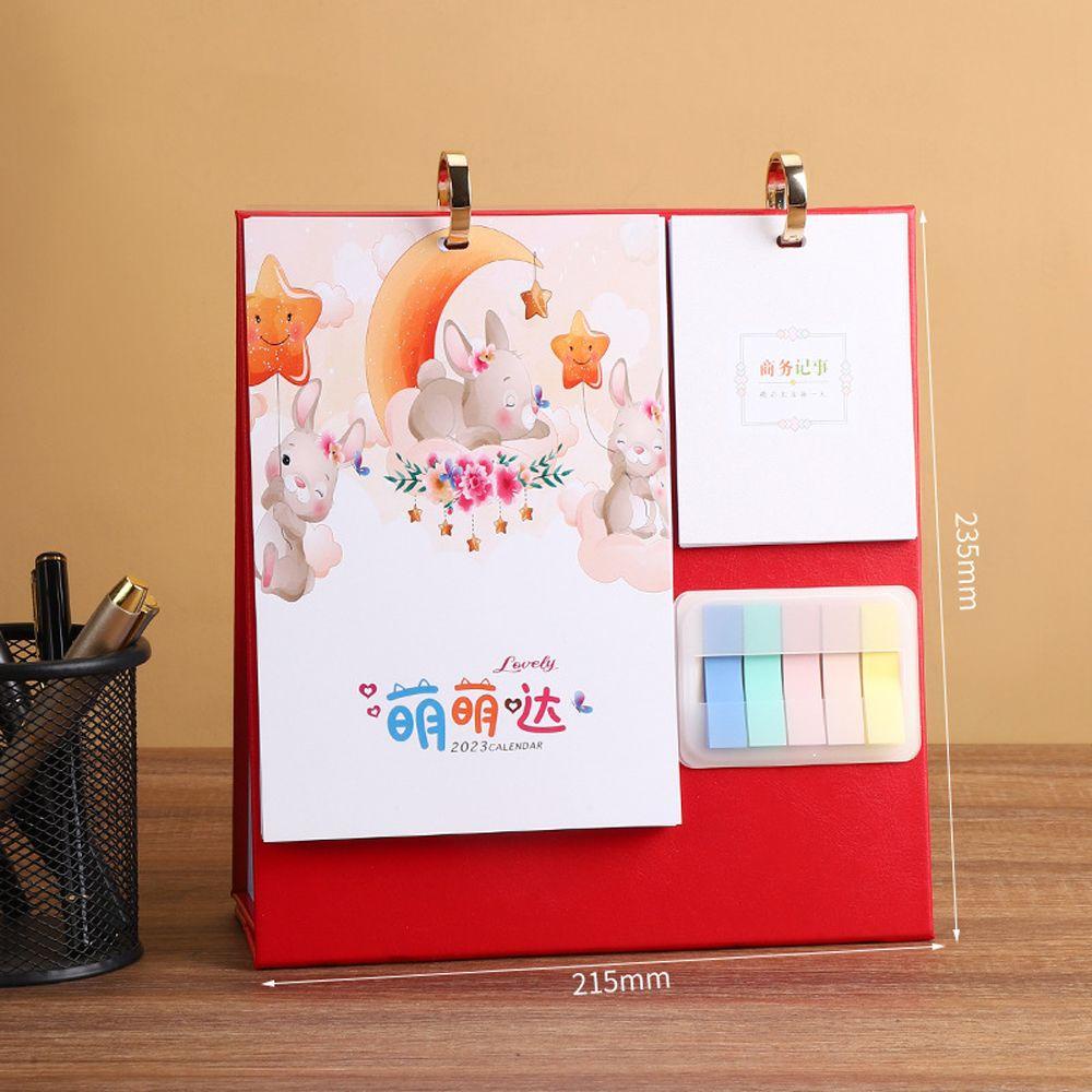 Lanfy 2023kalender Desktop Bulanan Indah Memo Pad Perlengkapan Kantor Dekorasi Rumah Kalender Berdiri Dengan Planner Sticky Notes