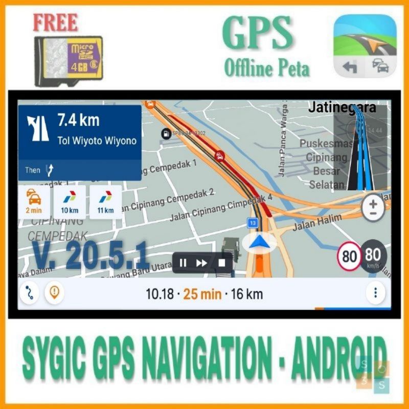 New Sygic GPS Navigation Peta Offline Peta Indonesia | Shopee Indonesia