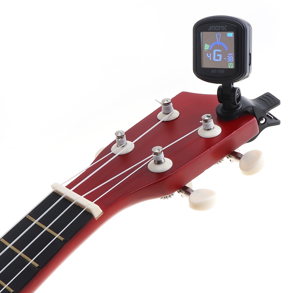 Tuner Portable Rechargeable Model Clip-on Untuk Gitar / Bass / Ukulele