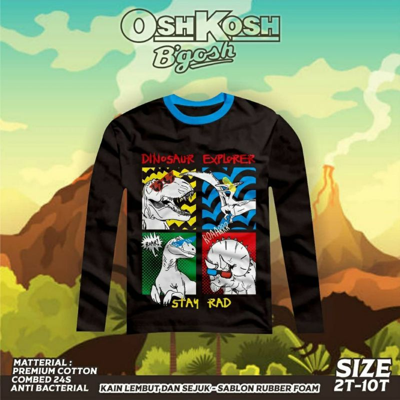 Kaos  anak laki laki usia 2-10 tahun karakter dinosaurus, spiderman, batman,thor