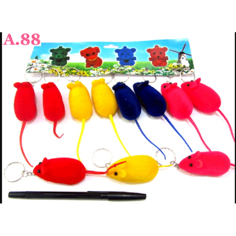 Gantungan Kunci Tikus Bunyi Key Chain Mouse Keychain Warna Random