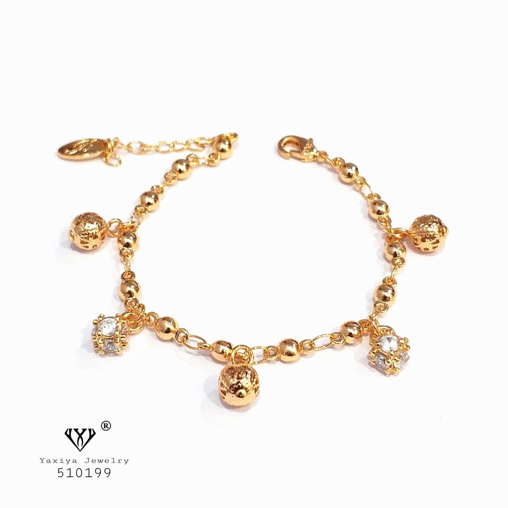 

Gelang jurai tangan anak kubik perhiasan imitasi lapis emas 18K 588
