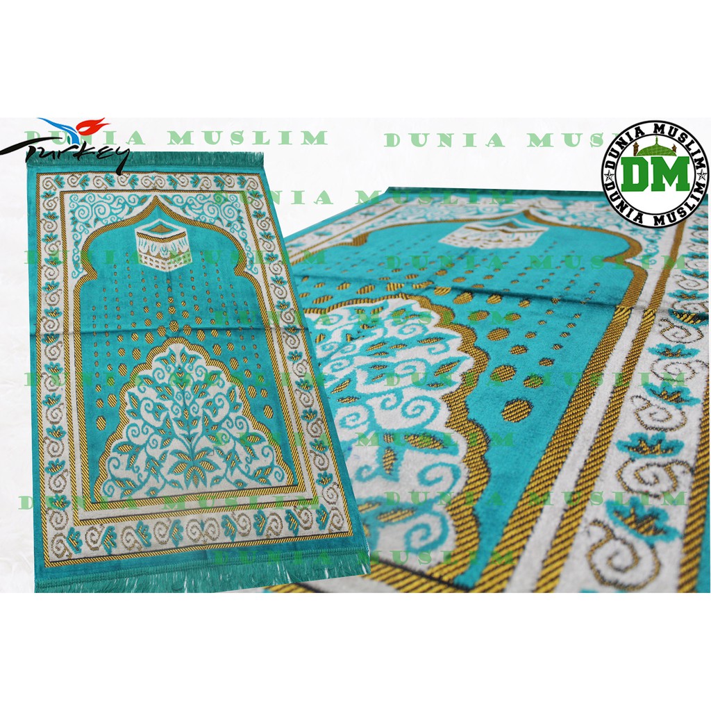 Sajadah Turki Dewasa Murah Bahan Bludru Ukuran 70x110 Bisa COD Peralatan Sholat Dunia Muslim