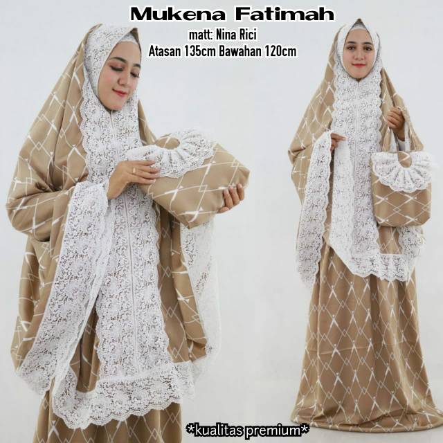 Mukena Fatima   h Syahrini terbaru cantik dan elegan gold