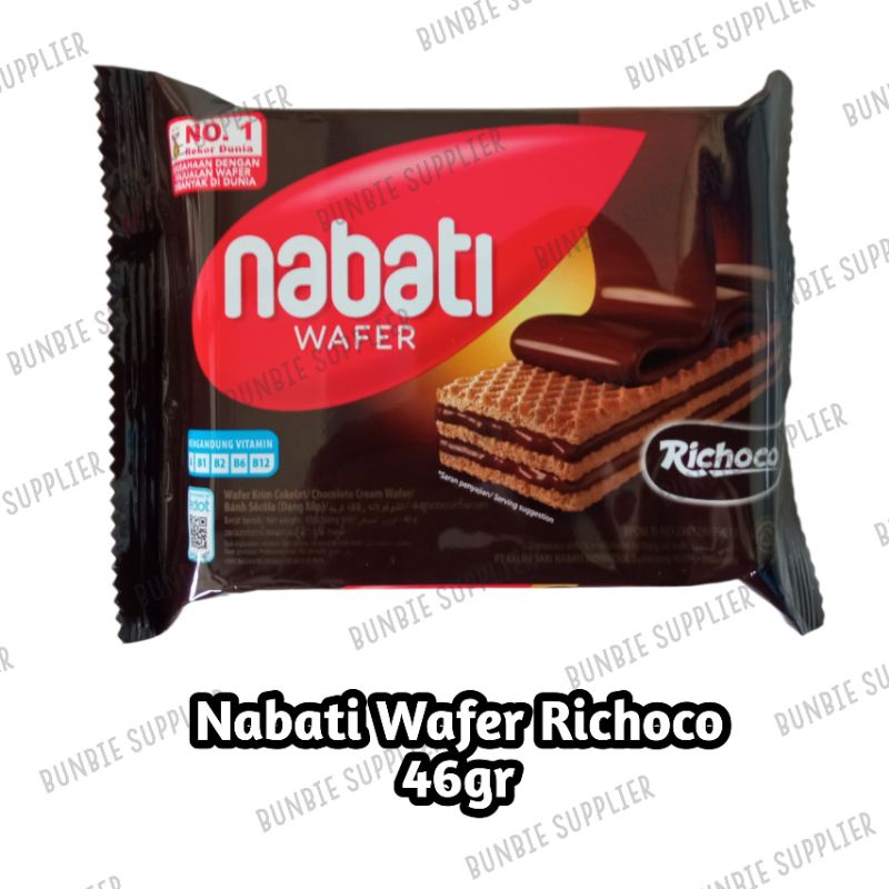 Wafer Nabati Richoco / Keju 46gr Wafer Krim Coklat / Keju / Wafer Ubi Ungu Korea  (5pcs)